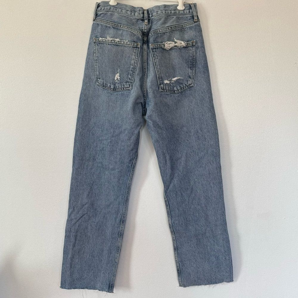 Agolde 90’s High Rise Loose Fit Raw Hem Jeans in Isolate Sz 26 - Picture 7 of 12